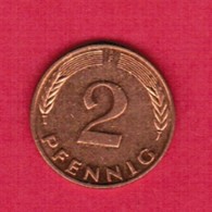 GERMANY  2 PFENNIG 1982 "F" (KM # 106a) #5325 - 2 Pfennig