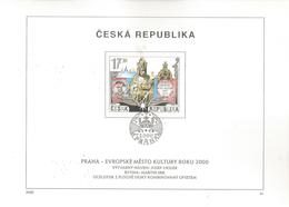 REPUBLICA CHECA DOCUMENTO TEMA CULTURA PRAGA 2000 - Variétés Et Curiosités