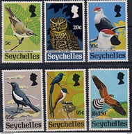 SEYCHELLES - Oiseaux : Fauvette - Hibou - Pigeon Bleu - Pic - Colibri Noir - Emouchet - Collections, Lots & Series
