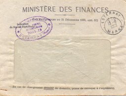 LETTRE FRANCHISE OBLITEREE CAD ESTERNAY - MARNE - 1960 - 1961-....