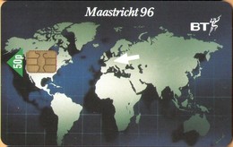 United Kingdom - PRO091, Maastricht 96 - Map, 50 P, 500ex, Exp 6/98, Mint Unused - BT Promociónales