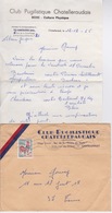 BOXE - CLUB PUGILISTIQUE CHATELLERAUDAIS - CHATELLERAULT - LETTRE + ENVELOPPE - BOXE CULTURE PHISIQUE - Autres & Non Classés