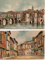 ALBI Illustré Par BARDAY - BARRE & DAYEZ : Le Castelviel,Vieilles Maisons Sur Le Tarn,La Cathédrale,L'Eglise Saint-Salvi - Albi