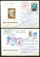 4845 - RUSSLAND / UdSSR / UKRAINE - 4 Versch. Briefe/GA Mit Priv.Zusatzfrankatur Und/oder Stempeln - ANSEHEN - Briefe U. Dokumente