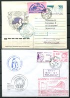 4846 - RUSSLAND / UdSSR / UKRAINE - 4 Versch. Briefe/GA Mit Priv.Zusatzfrankatur Und/oder Stempeln - ANSEHEN - Brieven En Documenten