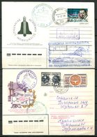 4848 - RUSSLAND / UdSSR / UKRAINE - 4 Versch. Briefe/GA Mit Priv.Zusatzfrankatur Und/oder Stempeln - ANSEHEN - Storia Postale