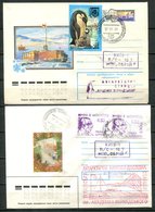 4850 - RUSSLAND / UdSSR / UKRAINE - 4 Versch. Briefe/GA Mit Priv.Zusatzfrankatur Und/oder Stempeln - ANSEHEN - Covers & Documents