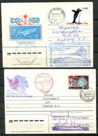 4851 - RUSSLAND / UdSSR / UKRAINE - 4 Versch. Briefe/GA Mit Priv.Zusatzfrankatur Und/oder Stempeln - ANSEHEN - Cartas & Documentos