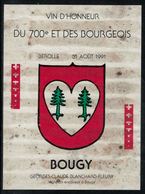 Etiquette De Vin // Bougy, Vin Du 700ème Et Des Bourgeois - 700 Anni Della Confederazione Elvetica