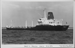CPSM. - Carte-Photo > Bateaux > Pétroliers > SALLY II Pétrolier Libéria - 18.4.1974 - TBE - Pétroliers