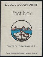 Etiquette De Vin // Pinot Noir, Diana D'Anniviers - Caccia