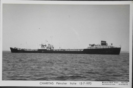 CPSM. - Carte-Photo > Bateaux > Pétroliers > CHARITAS Pétrolier Italie - 13.7.1970 - TBE - Pétroliers