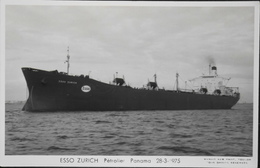 CPSM. - Carte-Photo > Bateaux > Pétroliers > ESSO ZURICH Pétrolier Panama - 23.3.1975 - TBE - Pétroliers