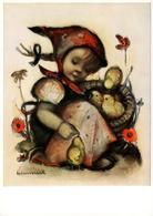 Illustrateur HUMMEL Fantaisie  Enfant Et Poussins - Hummel