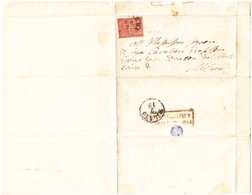 1856 Kleiner Faltbrief Aus Parma Mit 25centes Marken Nach Milano; Signiert - Parma