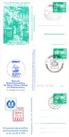 (L)DDR 3 Versch. Privatganzsachen PP016  "1975 Bauwerke-10Pf.grün-Neptunbrunnen" D2/031,D2/056,D2/059, M. Anlassbez. SSt - Privé Postkaarten - Gebruikt