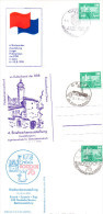 (L)DDR 3 Versch. Privatganzsachen PP016  "1975 Bauwerke-10Pf.grün-Neptunbrunnen" D2/029,D2/030,D2/051, M. Anlassbez. SSt - Privé Postkaarten - Gebruikt