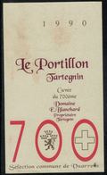 Etiquette De Vin // Tartegnin 1990, Vin Du 700ème - 700 Years Of Swiss Confederation