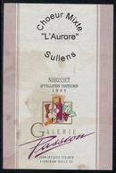 Etiquette De Vin // Tartegnin 1995, Choeur Mixte De Sullens "L'Aurore" - Muziek & Instrumenten
