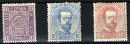 España Nº 116a, 121, 125. Año Nº 1872 - Ungebraucht