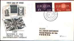 12564a)  -irlanda F.D.C.SERIE COMPLETA - EUROPA  CEPT DEL   1960 - FDC