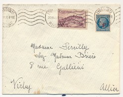 Enveloppe Affr. Composé (Vezelay, Cérès) 1947 Omec Lyon Grolée - Lettres & Documents