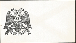 J) 1900 FRANCE, THE BICÉFALA EAGLE, MASONIC SYMBOL, GRADE 32, BLACK, FDC - Andere & Zonder Classificatie