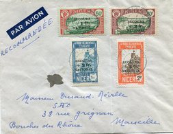 NIGER LETTRE PAR AVION DEPART MIAMEY 1 SEPT 42 NIGER POUR LA FRANCE - Covers & Documents