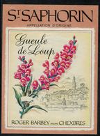 Etiquette De Vin // Saint-Saphorin, Gueule De Loup, Chexbres, Suisse - Bloemen