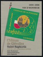 Etiquette De Vin // Saint-Saphorin, Chorale De La Pontaise Lausanne - Musique