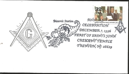 J) 1996 UNITED STATES, MASONIC STATION, ANNUAL CELEBRATION DECEMBER 7 1996 FEAST OF SAINT JOHN CRESCENT TEMPLE TRENTON, - Andere & Zonder Classificatie