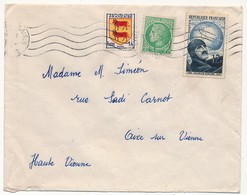 Enveloppe Affr. Composé (12F Nogues + Céres+ Blason Béarn) 1951 - Covers & Documents
