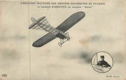 Thèmes-Aviation : Aviateurle Lieutenant  ACQUAVIVA Sur Monoplan "  Blériot "    Réf 6799 - Aviateurs