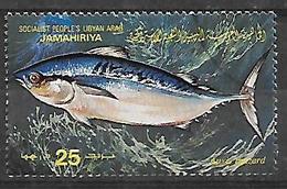 USED  STAMP  LIBYA FISH - Libye