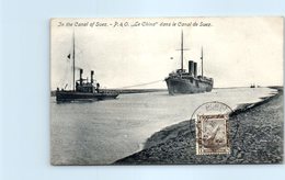 Delcampe - EGYPTE -- SUEZ --  Le China Dans Le Canal De Suez - Sues
