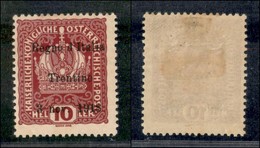 Occupazioni I Guerra Mondiale - Trentino-Alto Adige - 1918 - 10 Heller (4) - Gomma Originale (15) - Other & Unclassified