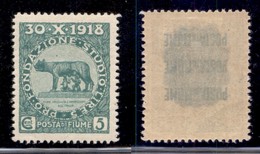 Occupazioni I Guerra Mondiale - Fiume - 1919 - 5 Cent Fondazione Studio (62) - Gomma Originale (110) - Altri & Non Classificati