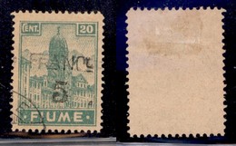 Occupazioni I Guerra Mondiale - Fiume - 1919 - Franco 5 Su 20 Cent (A75) - Usato - Other & Unclassified