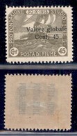 Occupazioni I Guerra Mondiale - Fiume - 1919 - 45 Cent Valore Globale (92g) - Soprastampa A Destra - Gomma Originale (20 - Other & Unclassified