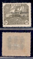 Occupazioni I Guerra Mondiale - Fiume - 1919 - 45 Cent Valore Globale (92g) - Soprastampa A Destra - Gomma Originale (20 - Andere & Zonder Classificatie