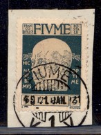 Occupazioni I Guerra Mondiale - Fiume - 1920 - 3 Lire D'Annunzio (124) - Su Frammento - Other & Unclassified