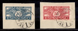 Occupazioni I Guerra Mondiale - Fiume - 1920 - Espressi (1/2) - Serie Completa Usata Su Frammenti - Autres & Non Classés