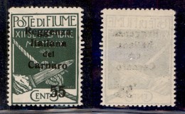 Occupazioni I Guerra Mondiale - Fiume - 1920 - 55 Cent Su 5 (142) - Gomma Integra (60) - Autres & Non Classés