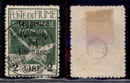 Occupazioni I Guerra Mondiale - Fiume - 1920 - 2 Lire Su 5 Cent Reggenza (144) - Usato (50) - Sonstige & Ohne Zuordnung