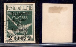 Occupazioni I Guerra Mondiale - Fiume - 1920 - 2 Lire Su 5 Cent (144) - Usato Su Frammento - Sonstige & Ohne Zuordnung