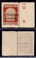 Occupazioni I Guerra Mondiale - Fiume - 1921 - 10 Cent Governo Provvisorio (150ab) Con Soprastampa Capovolta Spostata A  - Autres & Non Classés