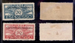 Occupazioni I Guerra Mondiale - Fiume - 1921 - Espressi - Governo Provvisorio (5/6) - Serie Completa Usata (25) - Other & Unclassified