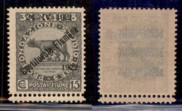 Occupazioni I Guerra Mondiale - Fiume - 1922 - 15 Cent Costituente (181x) - Doppia Dentellatura In Basso - Gomma Integra - Other & Unclassified