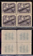 Occupazioni I Guerra Mondiale - Fiume - 1922 - 80 Cent Costituente (185xb) - Quartina Con Doppia Dentellatura Al Centro  - Other & Unclassified