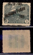 Occupazioni I Guerra Mondiale - Fiume - 1922 - L Su 1 Corona Costituente (186f) Con Doppia Dentellatura - Gomma Integra - Other & Unclassified
